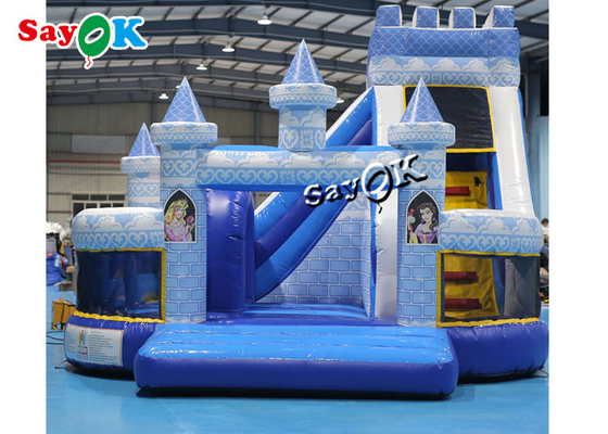 5m 16.5ft Blue Princess Bouncing Castle Commercial Inflatable Jumping Hhouse