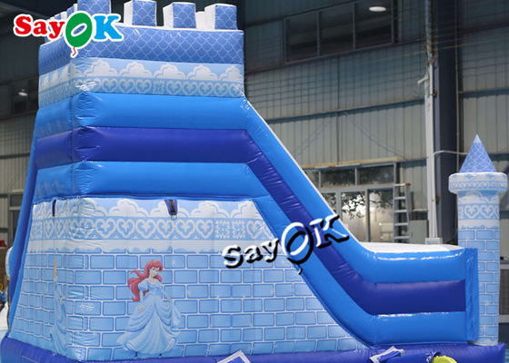 5m 16.5ft Blue Princess Bouncing Castle Commercial Inflatable Jumping Hhouse