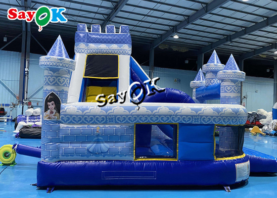 5m 16.5ft Blue Princess Bouncing Castle Commercial Inflatable Jumping Hhouse