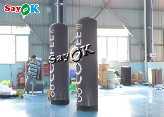 Customized 2.5m 8ft Inflatable Advertising Pillar With Logo Printing