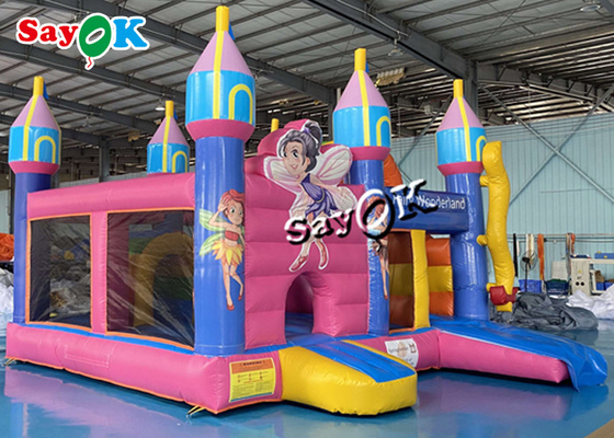 5.9m 19ft Fairy Wonderland Inflatable Jumping Castles With Slide