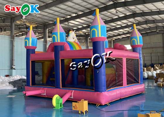 5.9m 19ft Fairy Wonderland Inflatable Jumping Castles With Slide