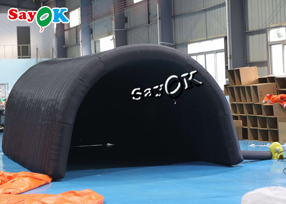 Go Outdoors Inflatable Tent ROHS 7.3m 24ft Black Inflatable Channel Tent With Door