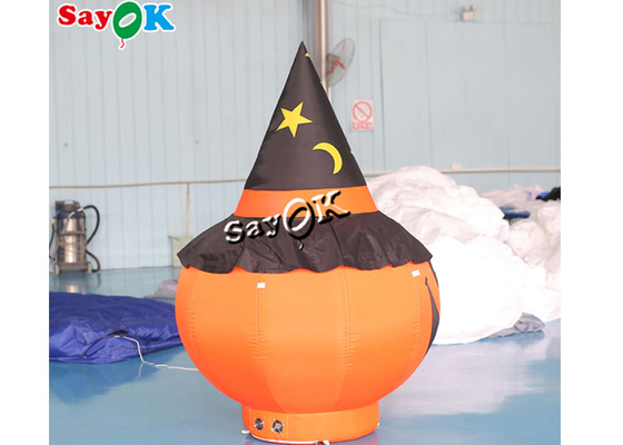 Garden Decorations Halloween Blow Up Pumpkin 2m With Black Hat