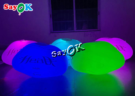 60cm Advertising Hanging Airtight Led Lighting Cloud Inflatable With Logo Printing