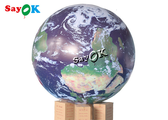 2m Giant Inflatable Earth Globe Model With Led Lighting