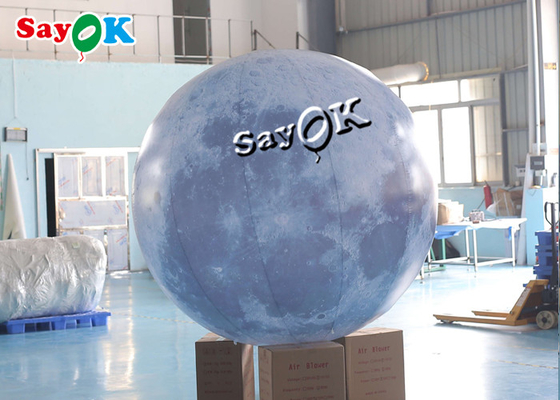 6.6ft Led Inflatable Moon Balloon For Outdoor Yard Exhibition