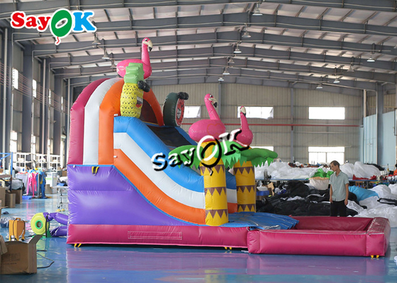 Blow Up Slip N Slide Commercial Inflatable Slide Colorful PVC Tarpaulin Inflatable Bouncer Slide With Pool Set