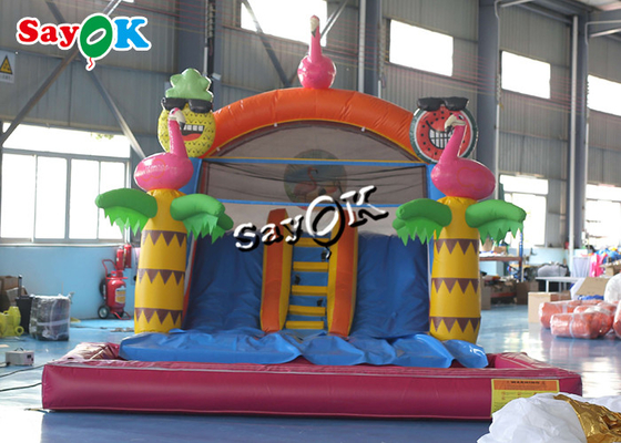 Blow Up Slip N Slide Commercial Inflatable Slide Colorful PVC Tarpaulin Inflatable Bouncer Slide With Pool Set