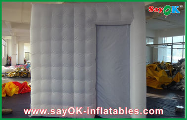 Professional Photo Studio White Inflatable Photo Booth Strong Oxford Cloth Photobooth With LED Light 2.4m X 2.4m X 2.4m
