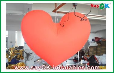 Event Red Inflatable Led Heart Lighting Decoration / Led inflatable Decoration