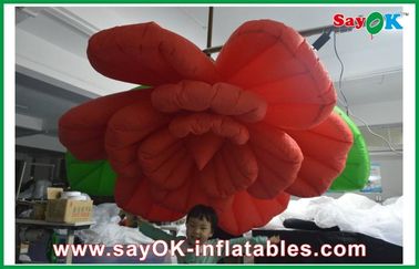 Wedding Inflatable Lighting Decoration /  Red Inflatable Flower Lighting