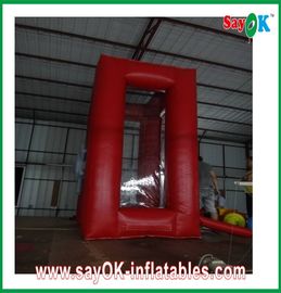 Amusement Park Red Gaint Inflatable Money Booth Cash Machine Catch Money