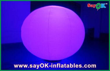 Rental Business Outdoor Inflatable Decorations , Rounded Ball Inflatable Led Light