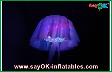 Nylon Cloth  Inflatable Led Lighting Jellyfish Decoration , Lighting Decoration