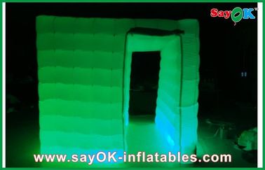 Inflatable Cube Photo Booth , Inflatable Mobile Led Light Photo Booth Kiosk