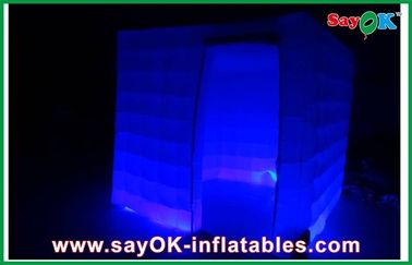 Inflatable Photo Studio Inflatable Cube Photo Booth , Inflatable Mobile Led Light Photo Booth Kiosk