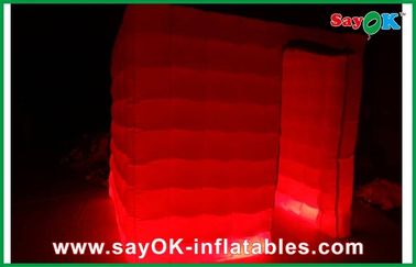 Inflatable Photo Studio Inflatable Cube Photo Booth , Inflatable Mobile Led Light Photo Booth Kiosk