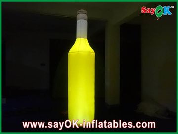 Polyester Yellow Inflatable Wine Bottle / commercial grade inflatables