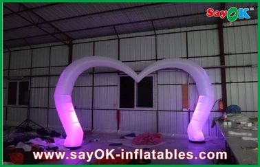 White Wedding Led Arch Decoration Inflatable Shine Lighting Customized