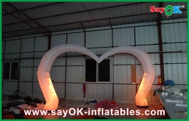 White Wedding Led Arch Decoration Inflatable Shine Lighting Customized