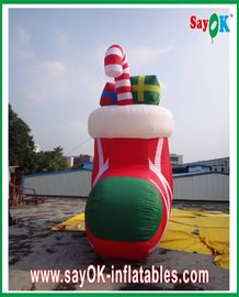 Red  Inflatable Holiday Decoration Christmas Socks Customized