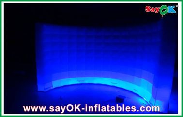 White Inflatable Air Tent Waterproof , Curved Inflatable Wall For Exhibition Tent Inflatable With LED Light