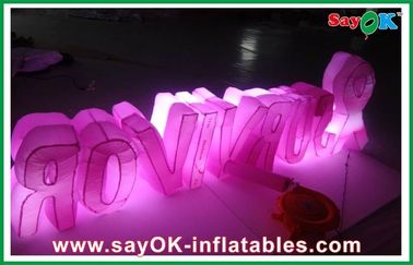 Party Nylon Cloth Red Inflatable Decoration / Inflatable Letters