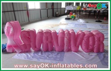 Party Nylon Cloth Red Inflatable Decoration / Inflatable Letters