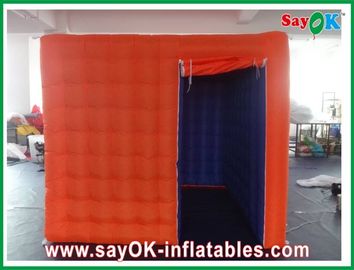 Inflatable Party Decorations Durable Mobile Inflatable Photo Booth Orange Outside Purple Inside With One Door