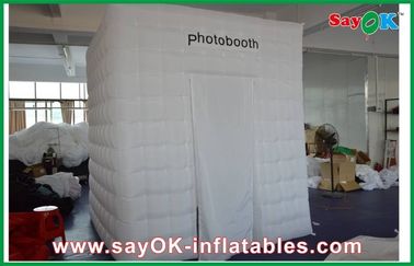 Inflatable Photo Booth Enclosure Advertising Square Inflatable Photobooth One Door With Oxford Cloth