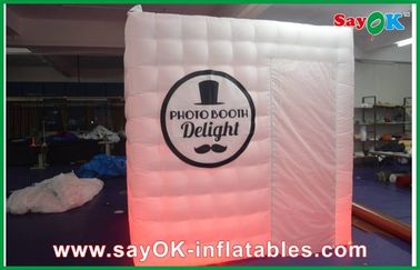 Advertising Booth Displays Cube Portable Mobile Inflatable Photo Booth LED With Logo Printing ROHS