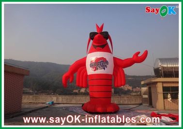 Red H3 - 8m PVC Inflatable Lobster  Custom Giant For Exhibitions