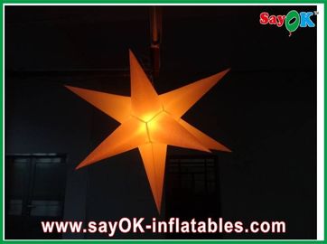 Wedding Party Inflatable Lighting Star 2m Diameter Nylon Cloth