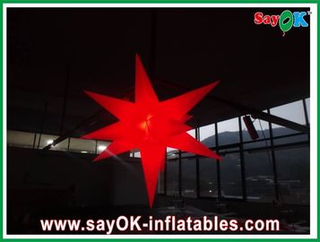 Wedding Party Inflatable Lighting Star 2m Diameter Nylon Cloth