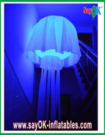 Wedding Party / Events Inflatable Lighting Decoration , 190T Nylon Cloth Inflatable Jellyfish