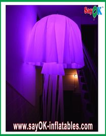 Wedding Party / Events Inflatable Lighting Decoration , 190T Nylon Cloth Inflatable Jellyfish