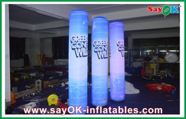 190T Nylon Cloth Inflatable Pillar Durable 2m With Led Lighting
