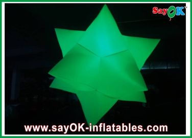 White Star Inflatable LED Light Dia 2m Nylon Cloth Customized For Party