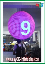 Customized Diameter 0.8m Inflatable Backpack Balloon Pink For Advertising