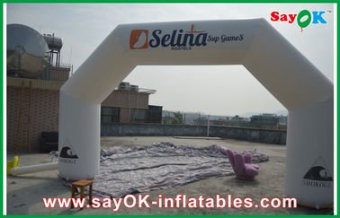 Wind-resist White Inflatable Arch 400D Oxford Cloth for Advertising Campaign