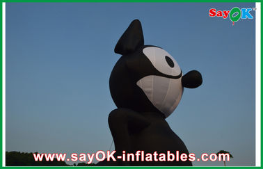 Inflatable Animals Oxford Cloth PVC Inflatable Black Cat For Event / Amusement Park