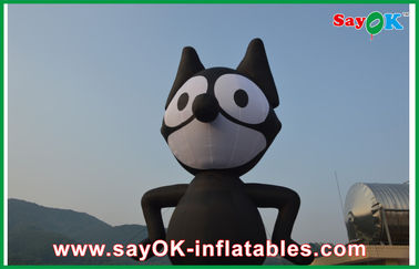 Inflatable Animals Oxford Cloth PVC Inflatable Black Cat For Event / Amusement Park