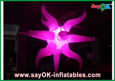 Dia 1m - 3m Nylon Oxford Inflatable Lighting Decoration Pink For Party