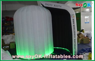 Advertising Booth Displays Black Inside White Inflatable Photo Booth Oxford Cloth For Wedding Party