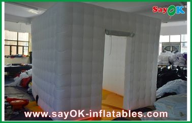 Inflatable Led Light Exhibition One Front Door Blow Up Photo Booth Inflatable With Lighting Colors