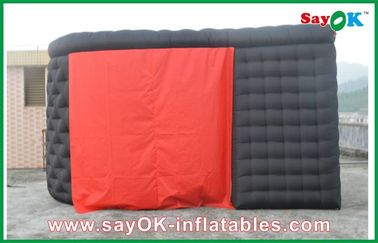 Inflatable Tents For Nightclub Parties Black Ourdoor Inflatable Air Tent 210D Oxford Cloth With Two Doors