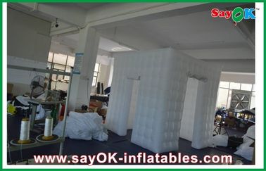 Party Photo Booth Oxford Cloth / PVC Coated Mobile Photo Booth Inflatable Attractive With 2 Doors