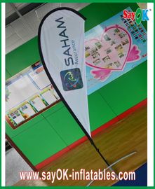 Advertsing Teardrop Flag Feather Customized With Logo Printing H 2.5m