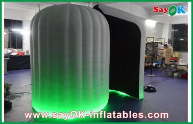 Round Inflatable Mobile Photobooth Black Inside With 16 Led Lighting Colors